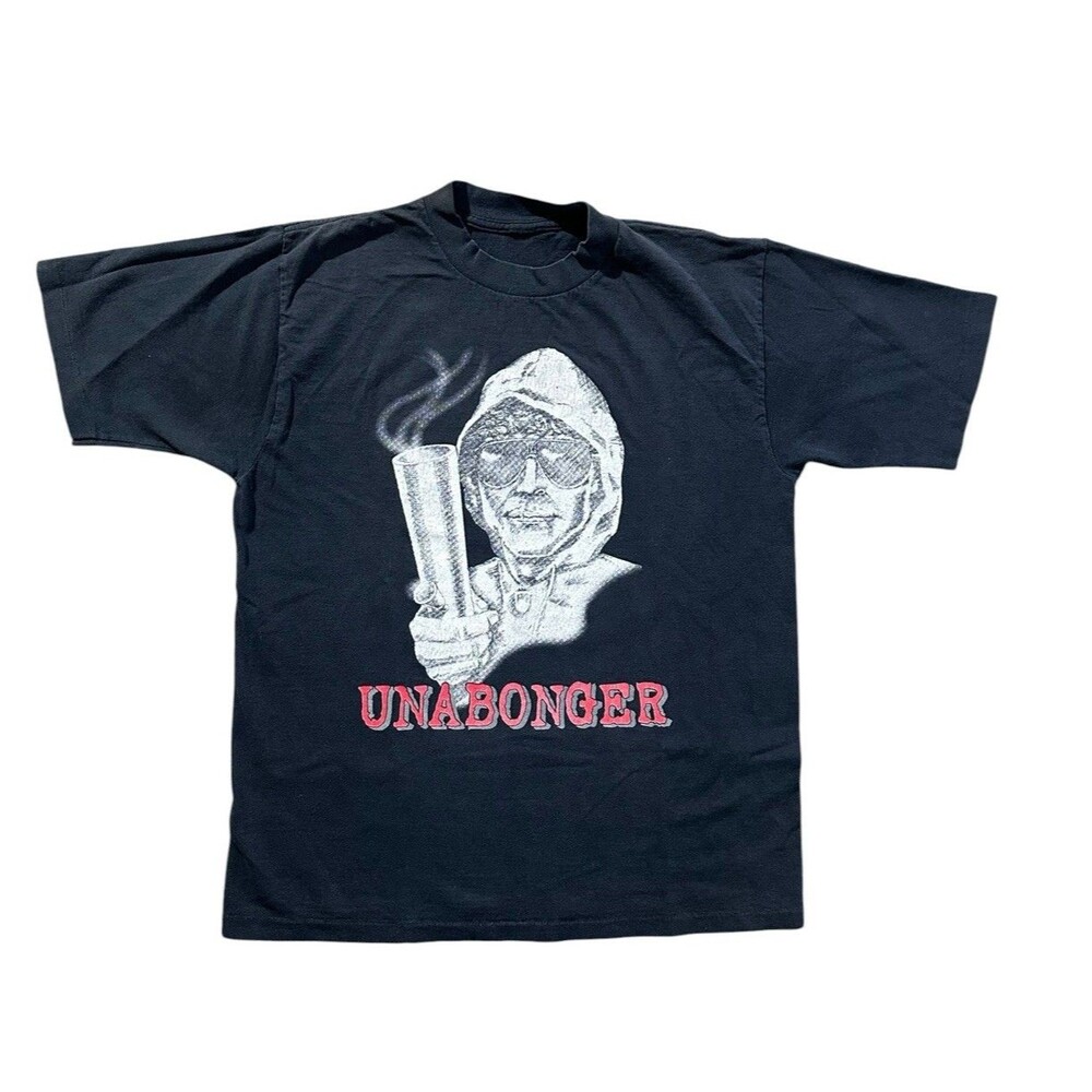 VTG 90’s Unabonger Weed Bong Parody T Shirt Unabomber Ted Kaczynski Grail Rare